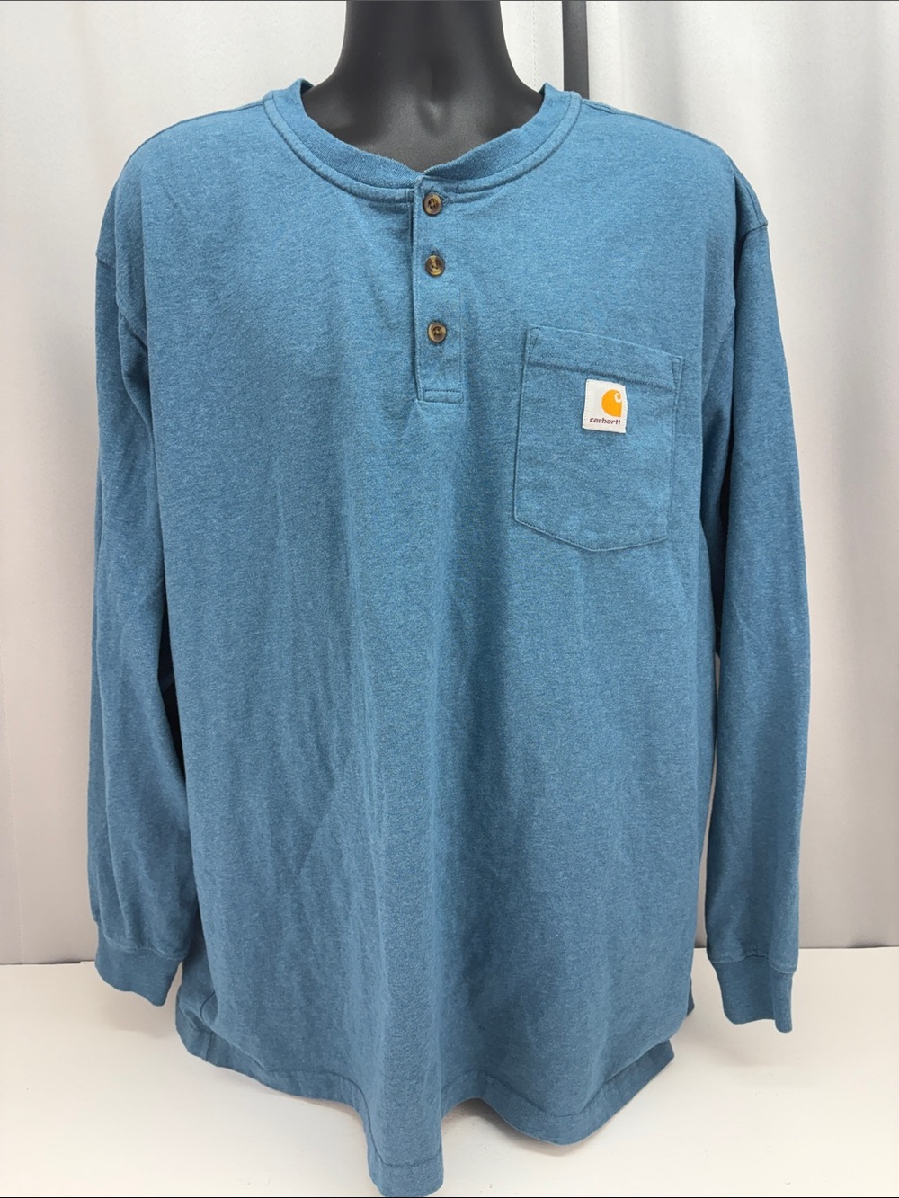 Carhartt Mens Long Sleeve Shirt 2XL Henley